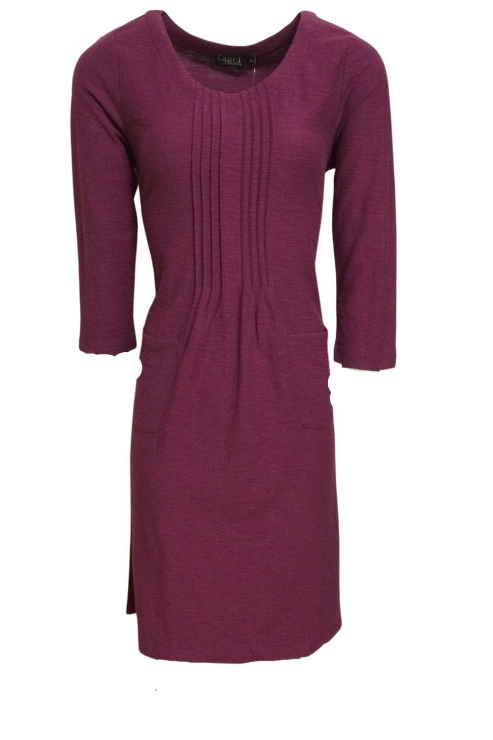 SLUB COTTON JERSEY DRESS | COL=PLUM