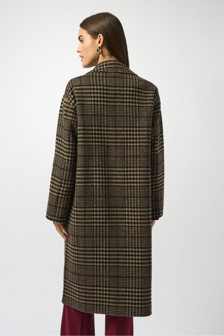 CHECK LONG COAT WITH CONTRAST LINING | COL=MIX