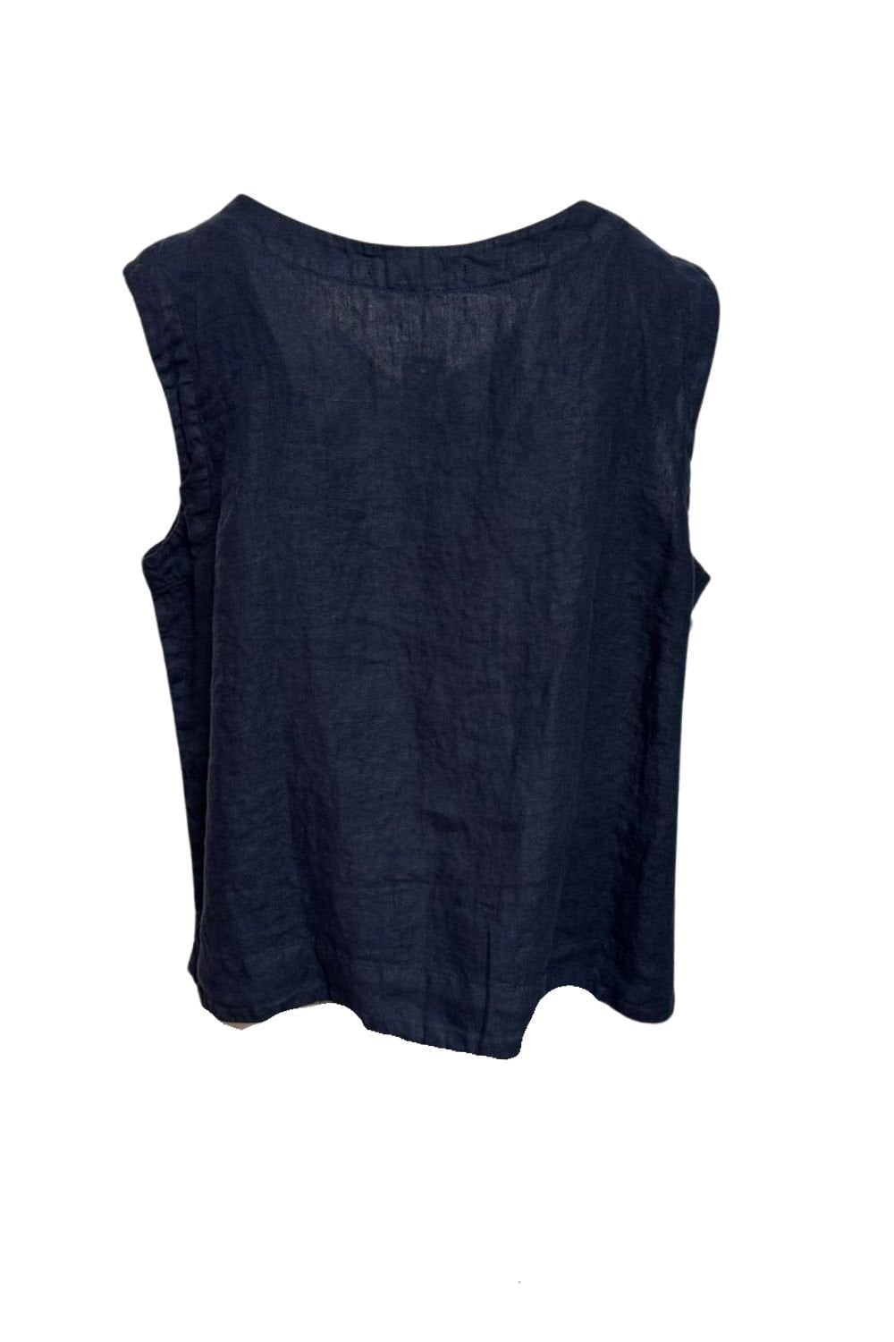 BUTTON THROUGH VEST TOP | COL=NIGHTSKY