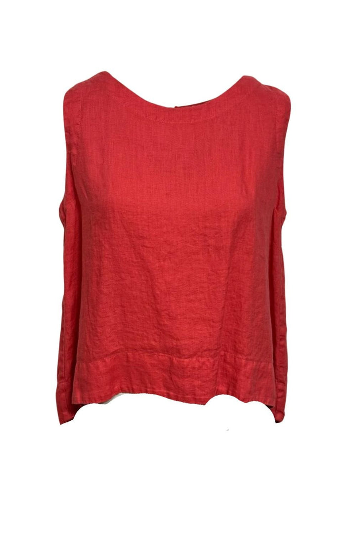 HI LO SLEEVELESS TOP | COL=HARBOR RED