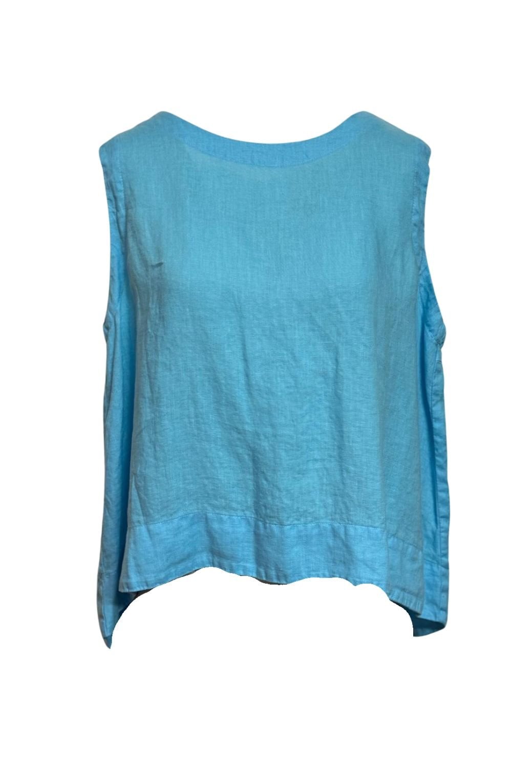 HI LO SLEEVELESS TOP | COL=POOLSIDE