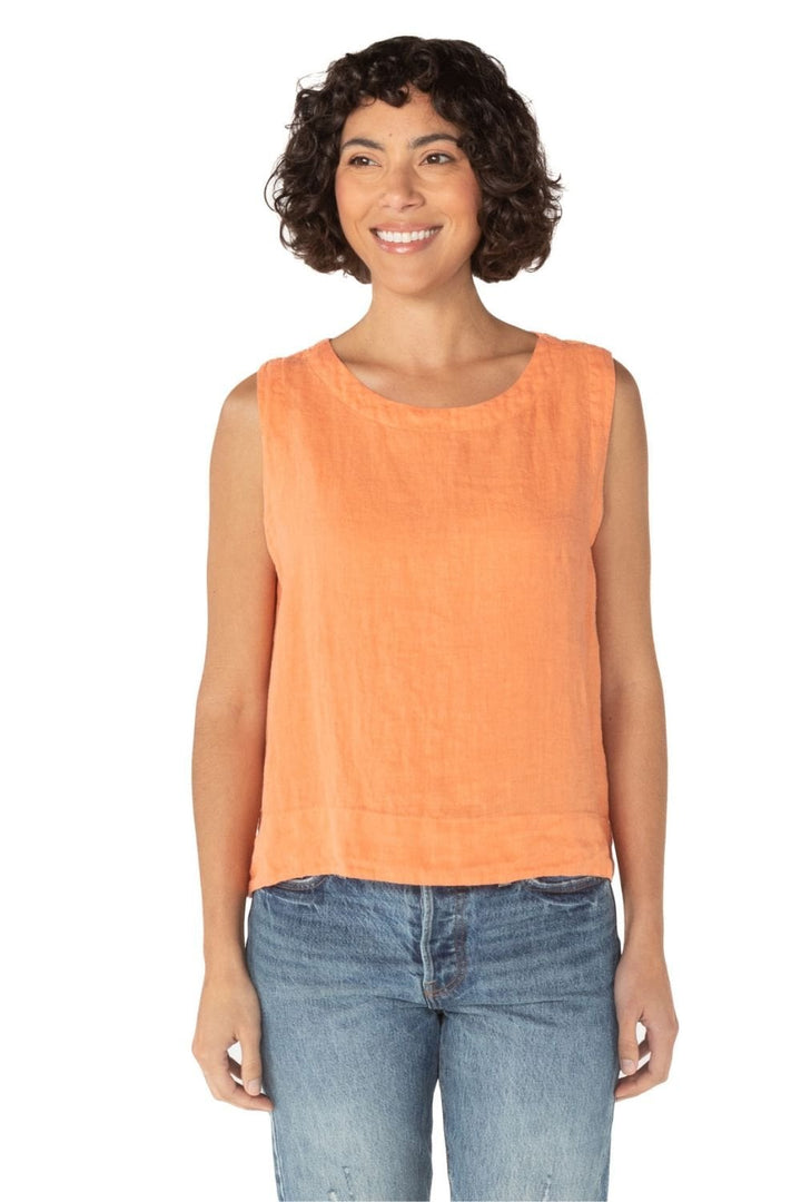 HI LO SLEEVELESS TOP | COL=TANG