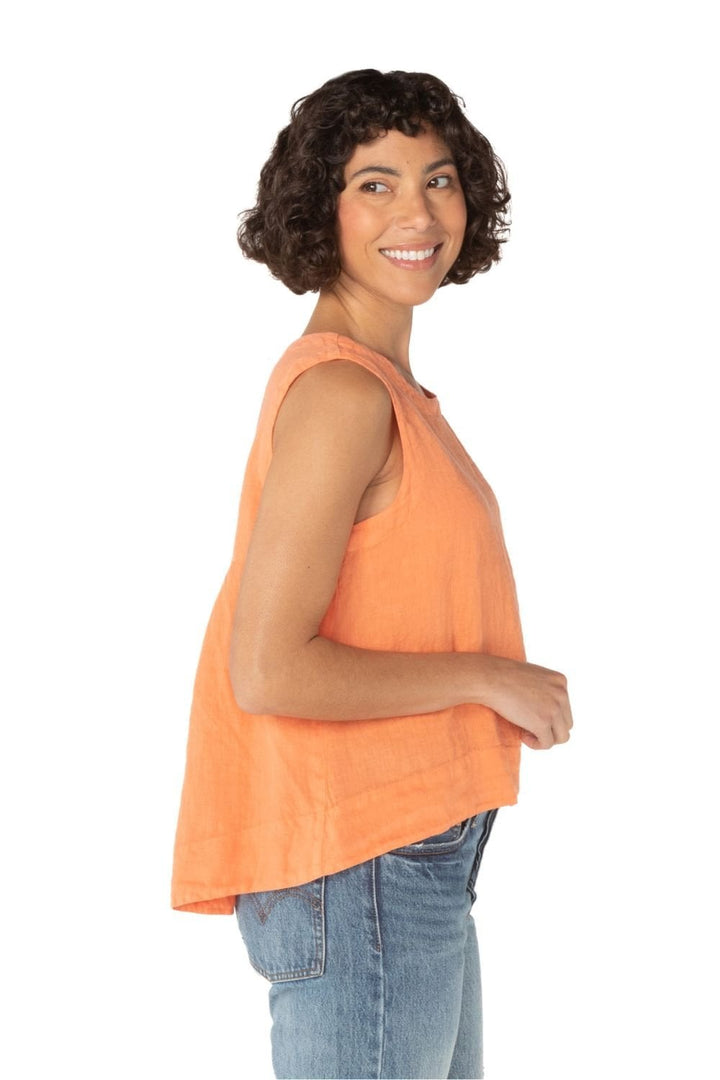 HI LO SLEEVELESS TOP | COL=TANG