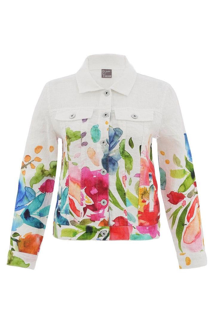 FLORAL GARDEN LINEN JACKET | COL=MULTI