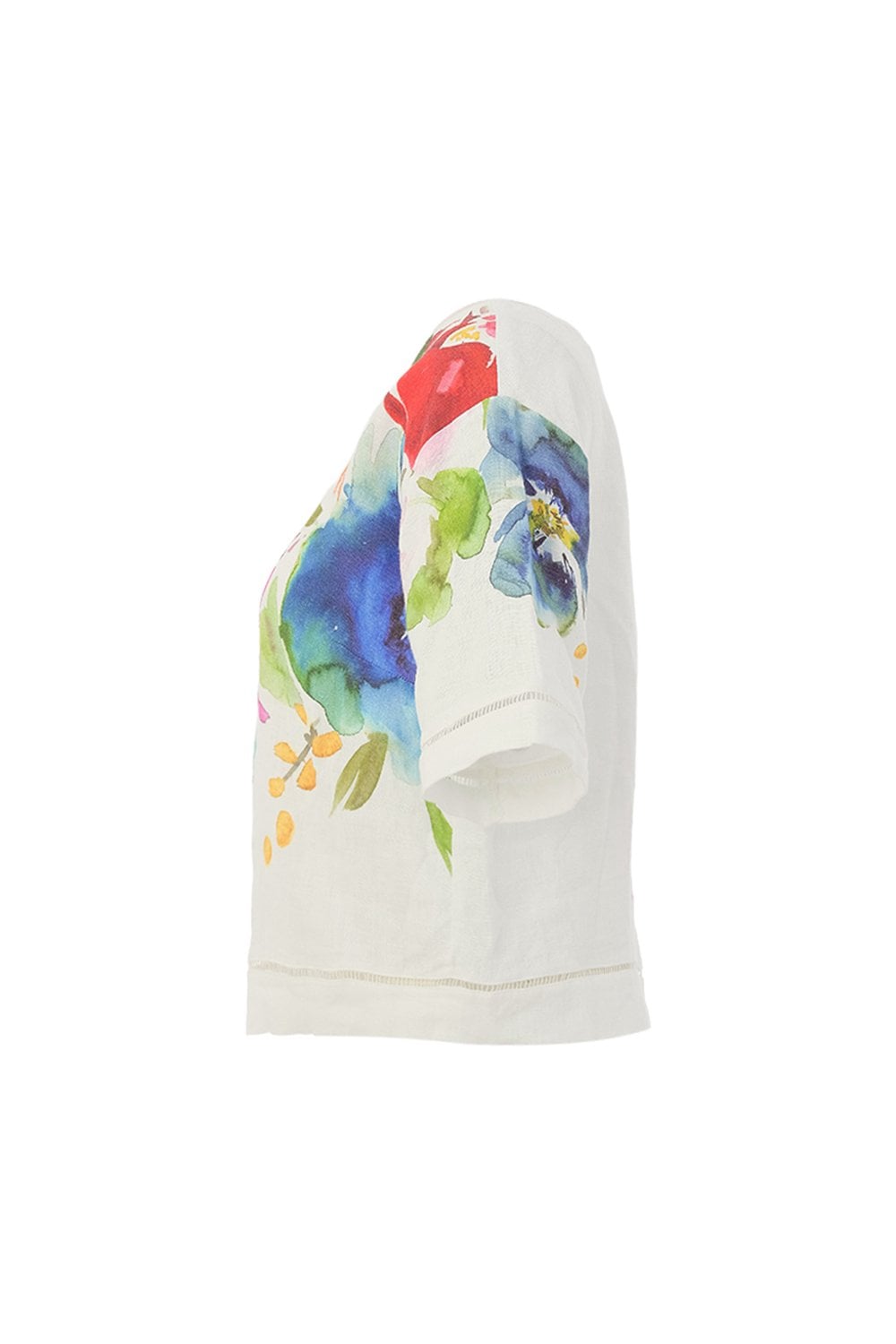 FLORAL GARDEN LINEN TOP | COL=MULTI