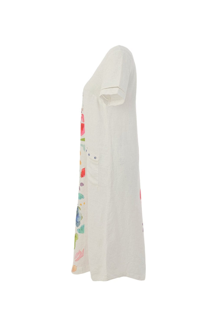 FLORAL GARDEN SHORT SLEEVE DRESS | COL=MULTI