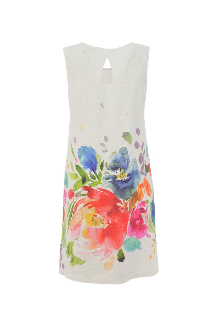 FLORAL GARDEN SLEEVELESS DRESS | COL=MULTI