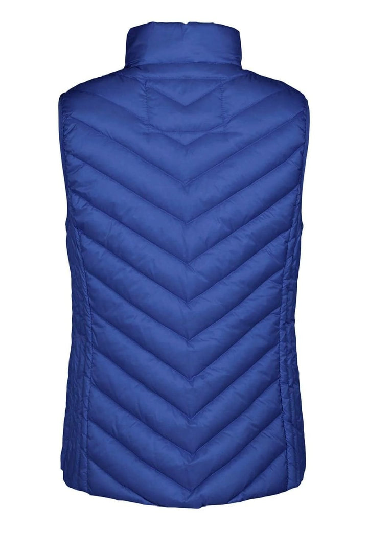HIGH NECK PADDED GILET | COL=SEA BLUE