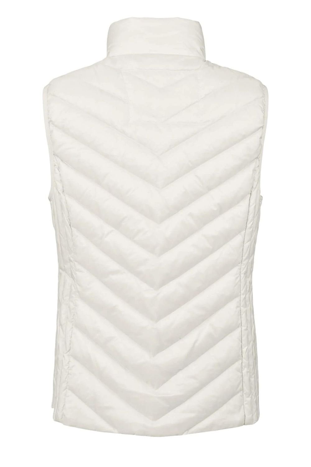 HIGH NECK PADDED GILET | COL=CREAM