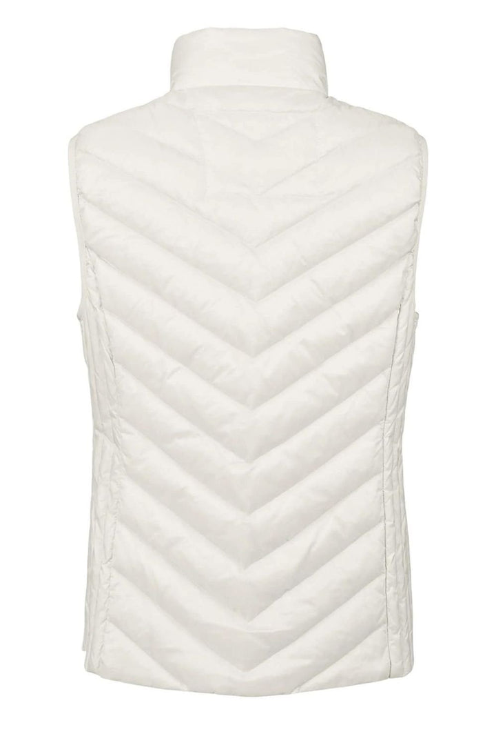 HIGH NECK PADDED GILET | COL=CREAM
