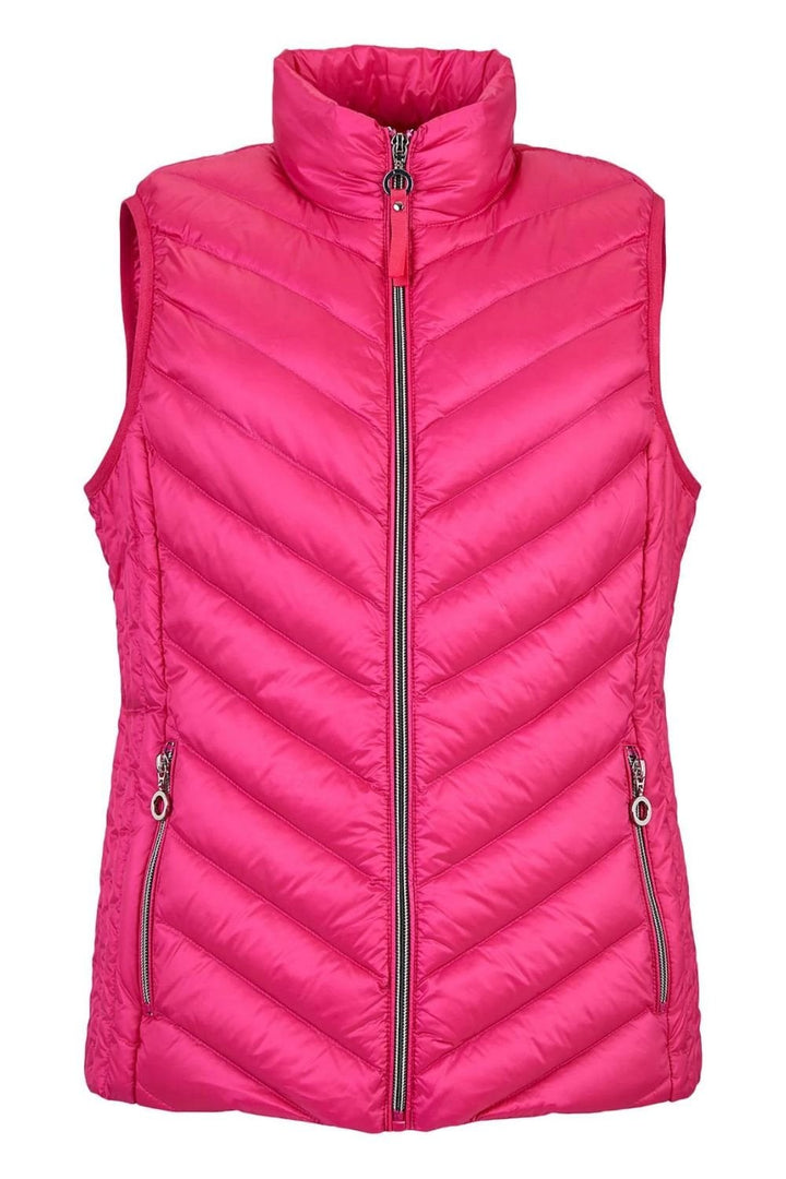 HIGH NECK PADDED GILET | COL=PINK