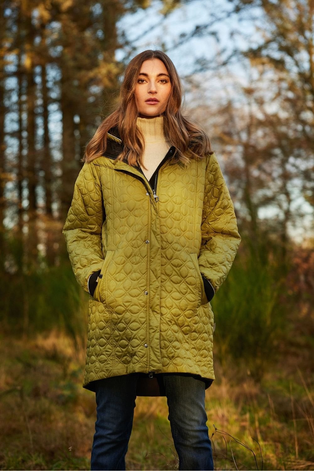 REVERSIBLE QUILTED  COAT | COL=BLACK/GREEN