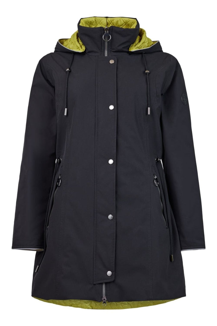 REVERSIBLE QUILTED  COAT | COL=BLACK/GREEN
