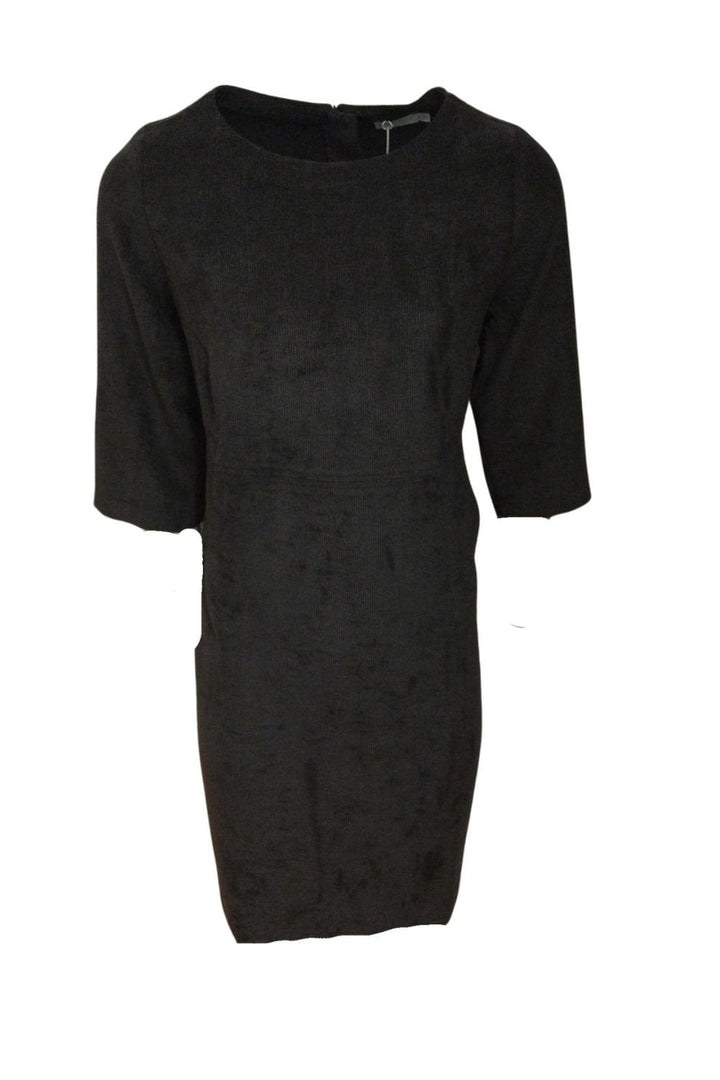 ROMANTA CORD DRESS | COL=BLACK
