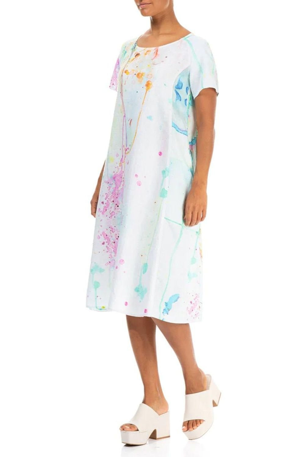 ARTISTIC PAINT SPLATTER DRESS | COL=MULTI