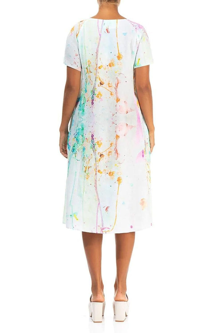 ARTISTIC PAINT SPLATTER DRESS | COL=MULTI