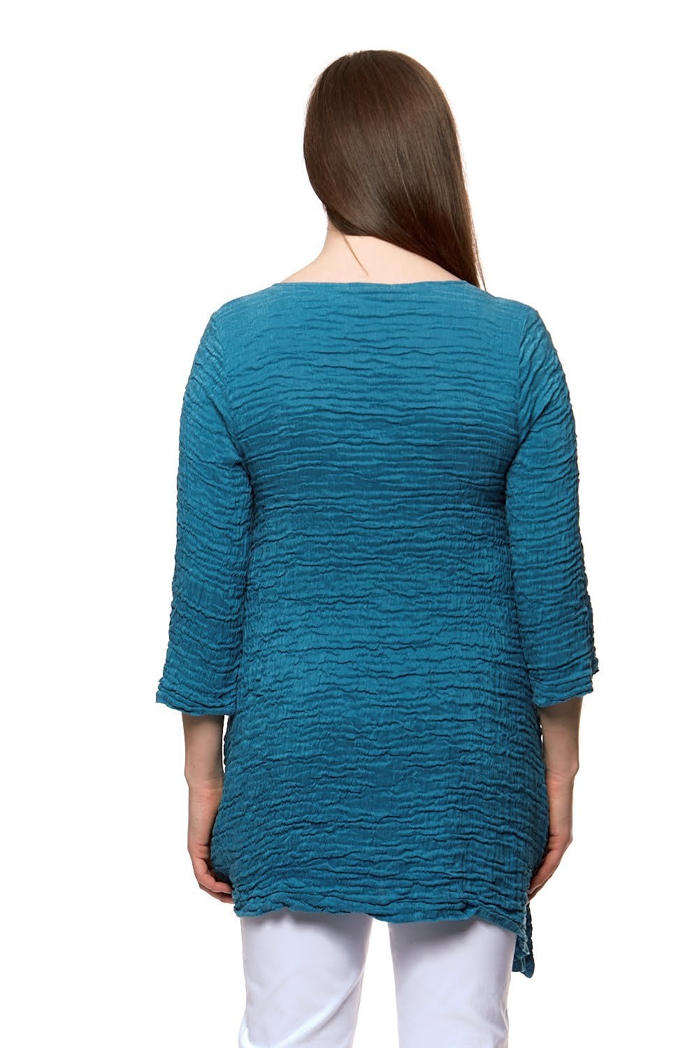 ONE POCKET 3/4 SLEEVE TUNIC | COL=TURQ