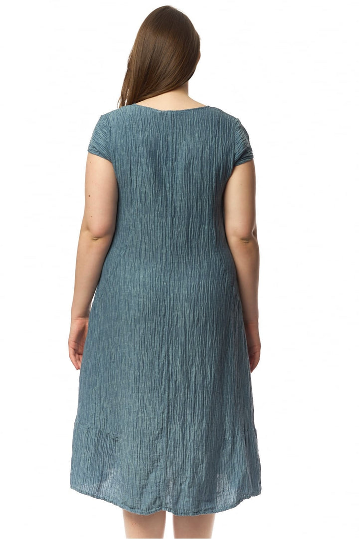 POCKET BALOON DRESS | COL=AQUA,TURQ