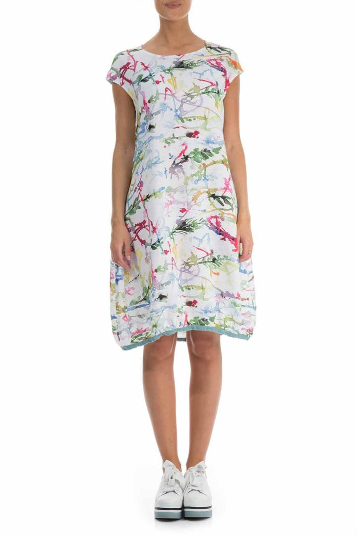 SPLATTER PRINT DRESS | COL=MULTI