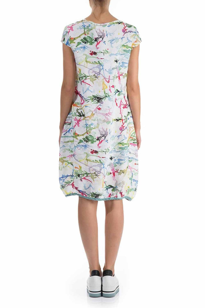 SPLATTER PRINT DRESS | COL=MULTI