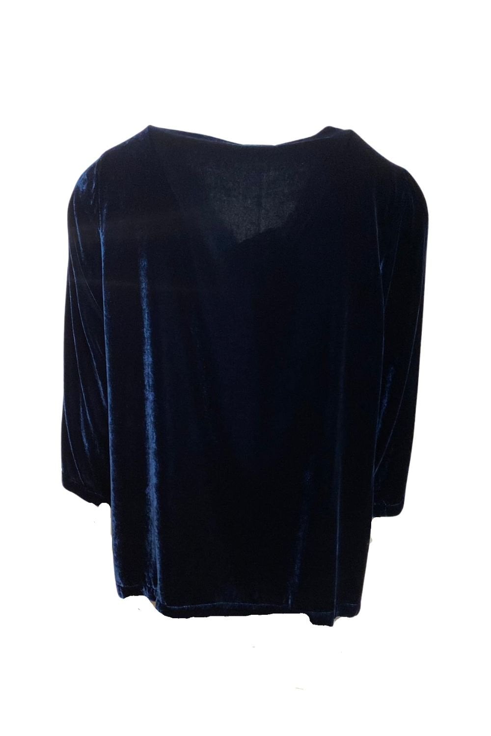 VELVET COWL NECK TOP | COL=TEAL
