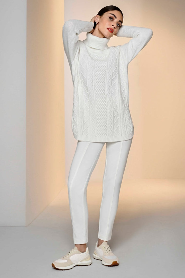ROLL NECK TEXTURED  JUMPER | COL=CREAM