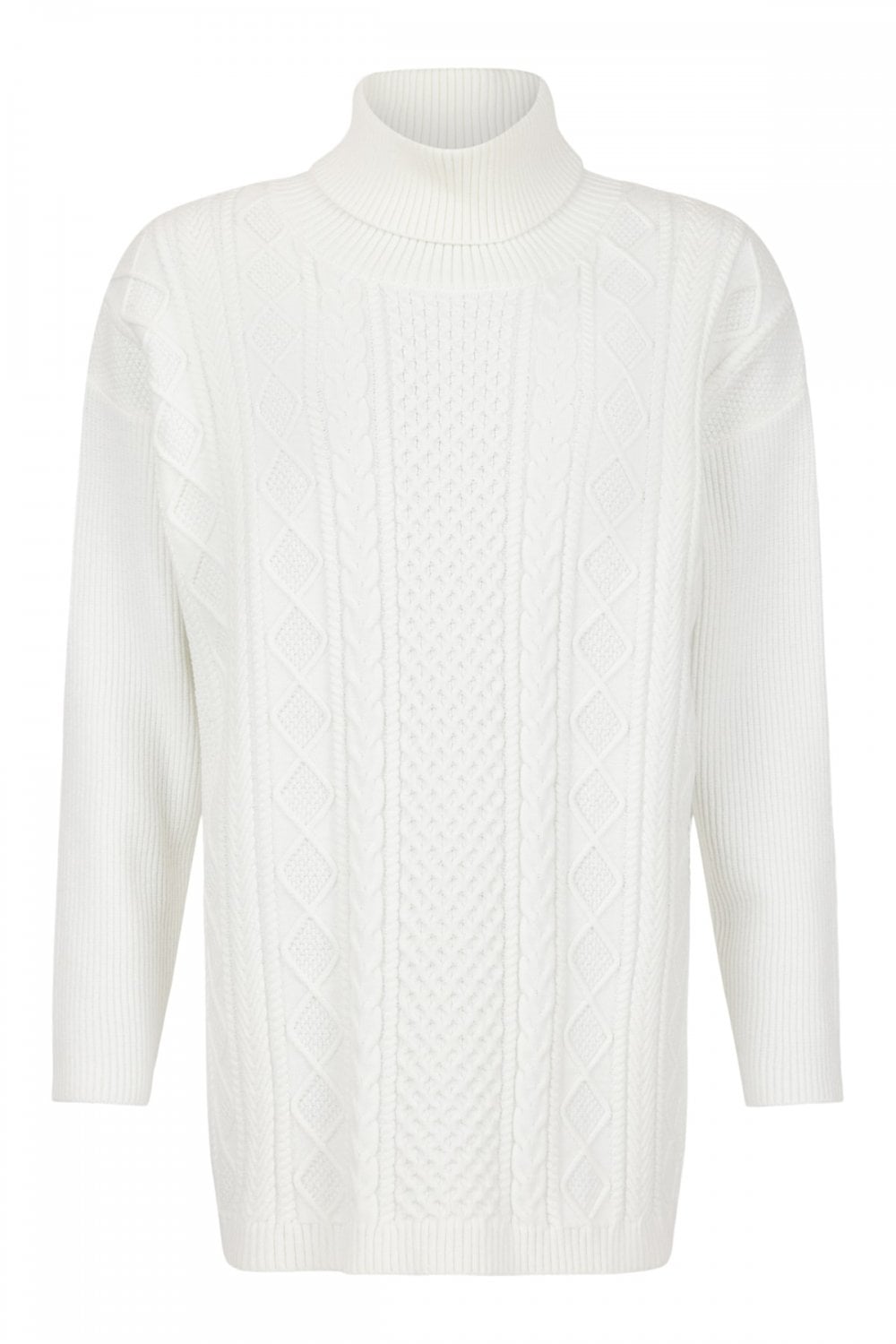ROLL NECK TEXTURED  JUMPER | COL=CREAM