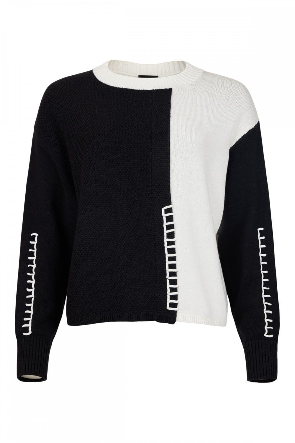 STATEMENT KNIT SHORT PULLOVER | COL=BLACK