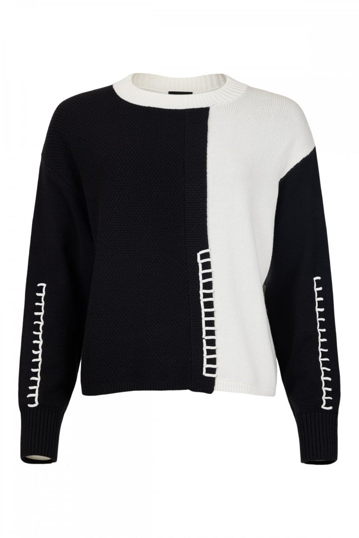STATEMENT KNIT SHORT PULLOVER | COL=BLACK