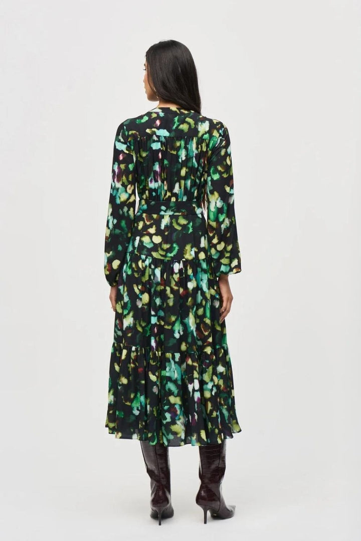 ABSTRACT GEORGETTE DRESS | COL=MULTI