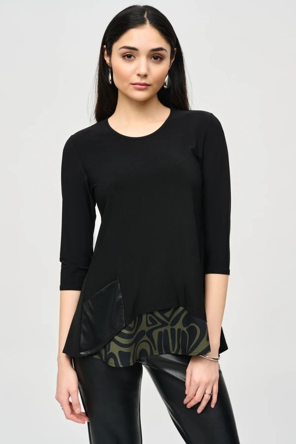 ABSTRACT LAYER TUNIC | COL=BLACK