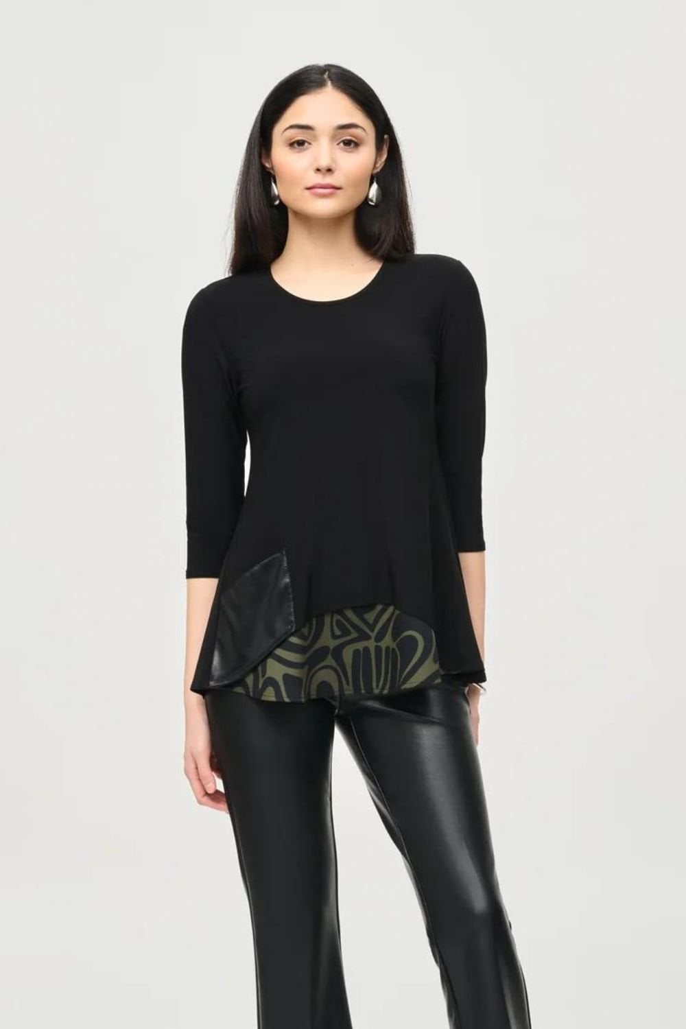 ABSTRACT LAYER TUNIC | COL=BLACK