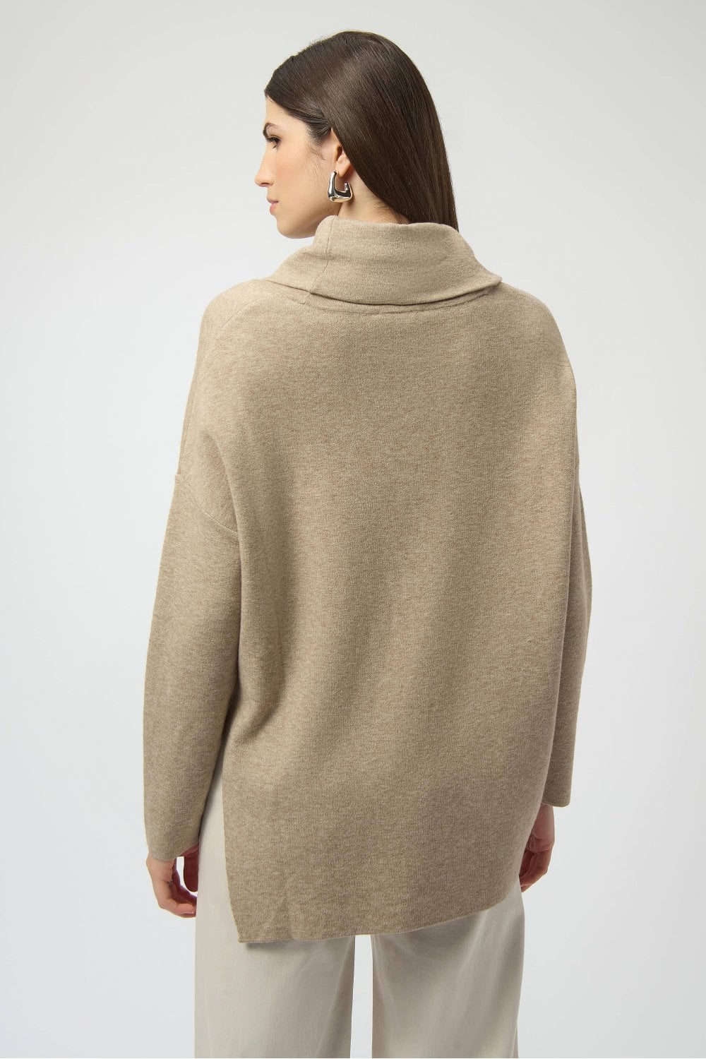 ASYMETRICAL KNIT PULLOVER | COL=OATMEAL