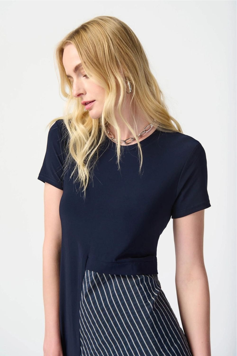 ASYMMETRICAL DRESS | COL=NAVY