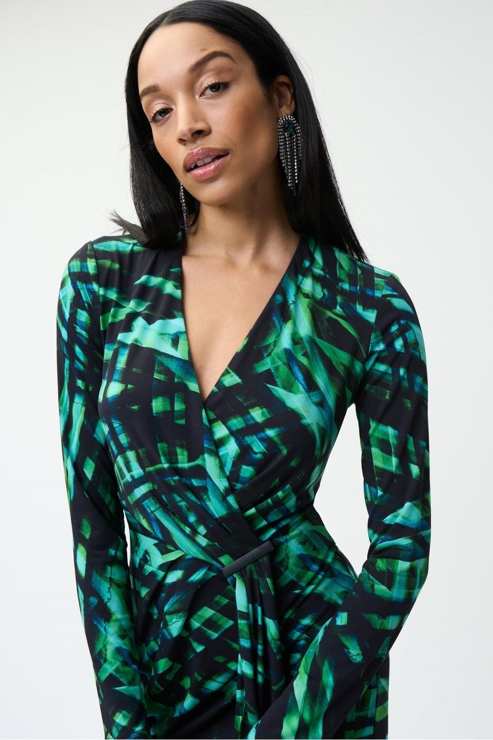BLACK GREEN DRESS | COL=GREEN