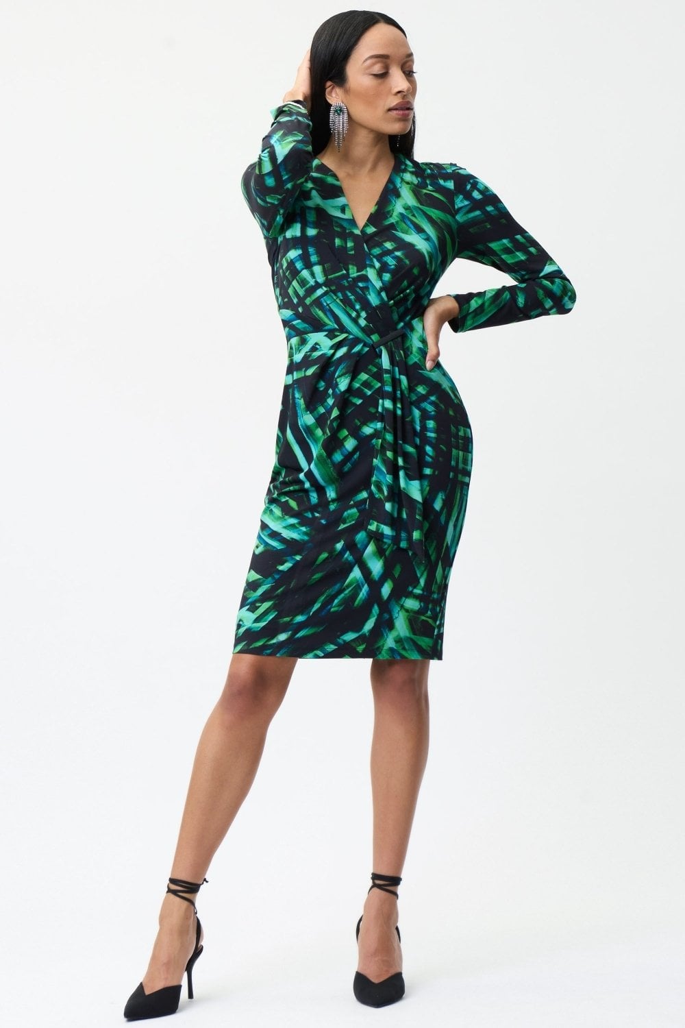 BLACK GREEN DRESS | COL=GREEN
