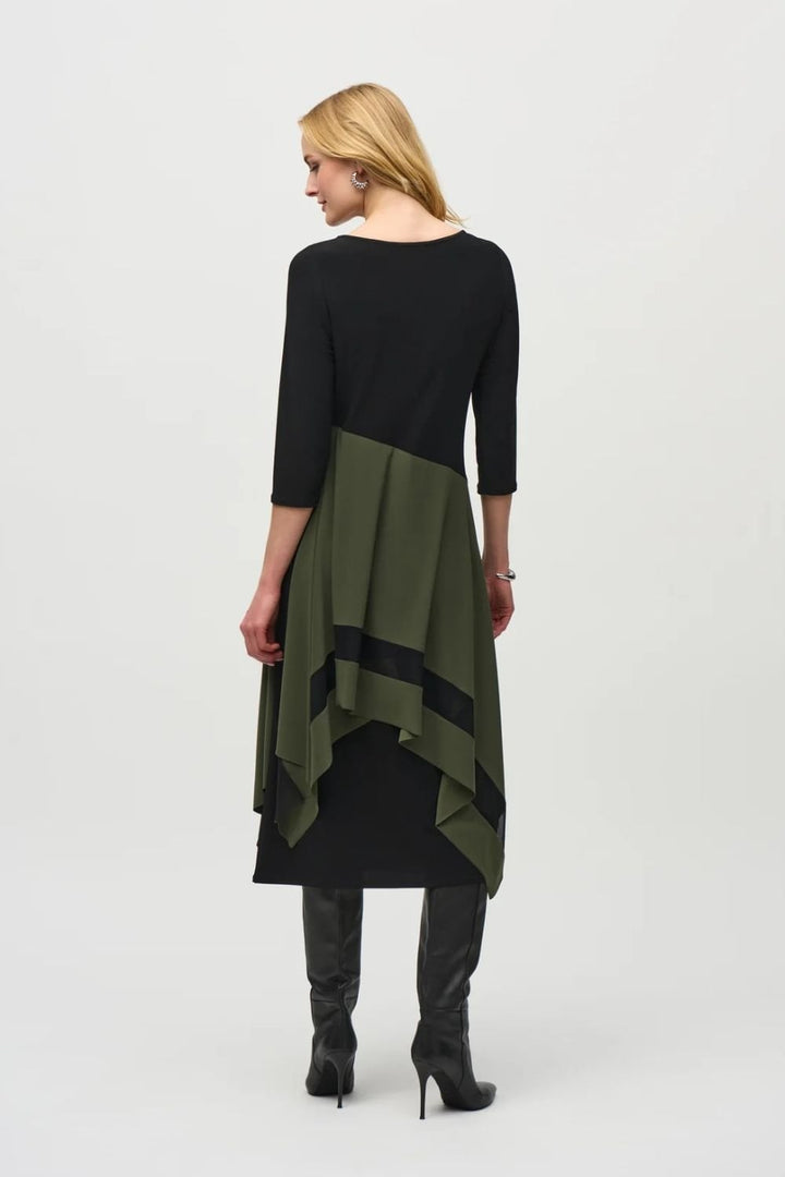 BLACK GREEN OVERLAY DRESS | COL=IGUANA