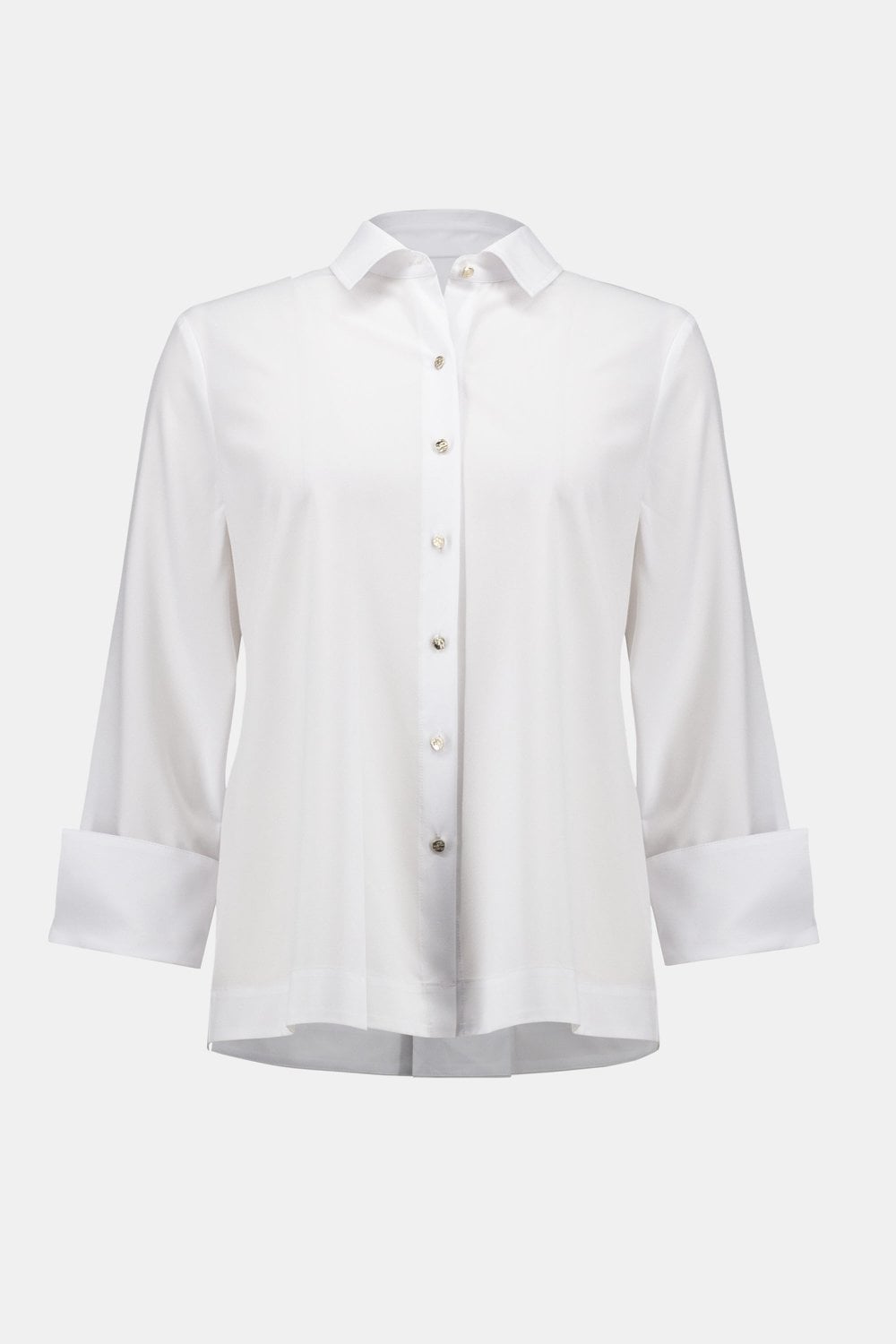 BLOUSE WITH ZIPPER BACK ACCENT | COL=OPTIC WHITE