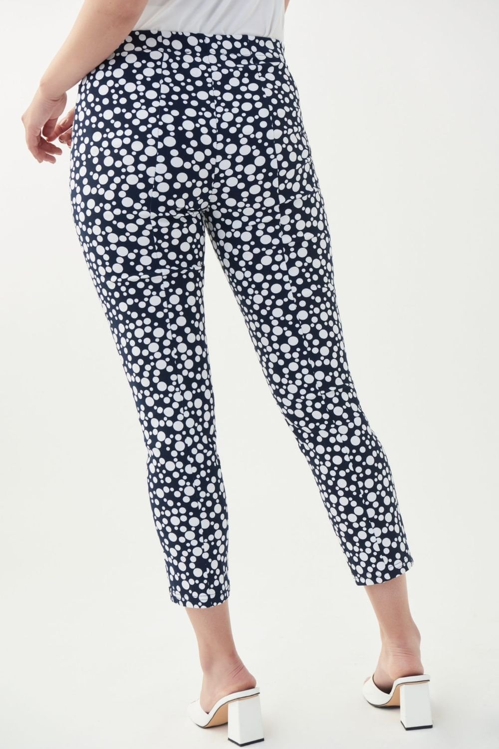 BUBBLE PRINT TROUSER | COL=NAVY/WHITE