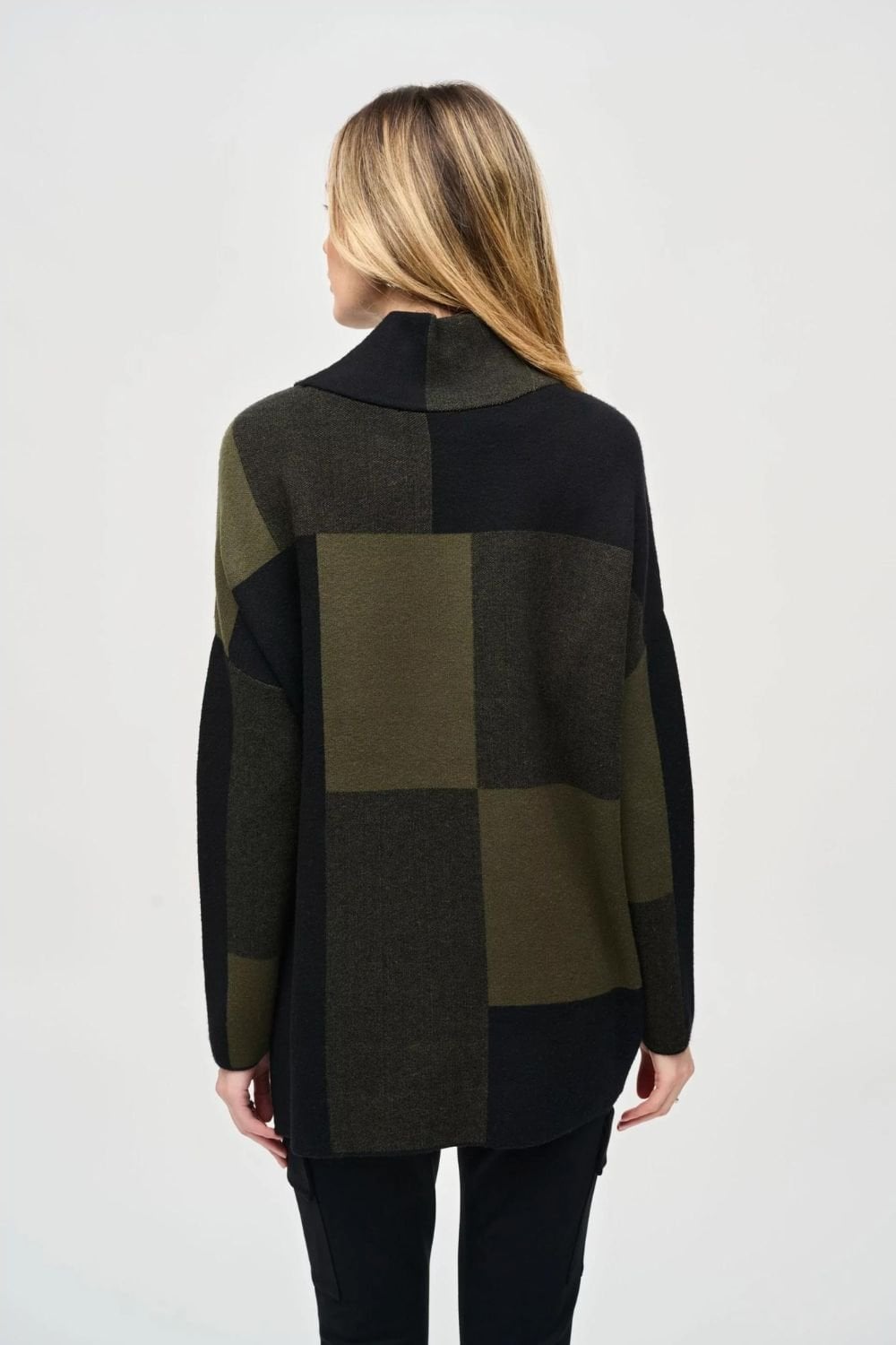 COLOUR BLOCK KNIT JUMPER | COL=GREEN