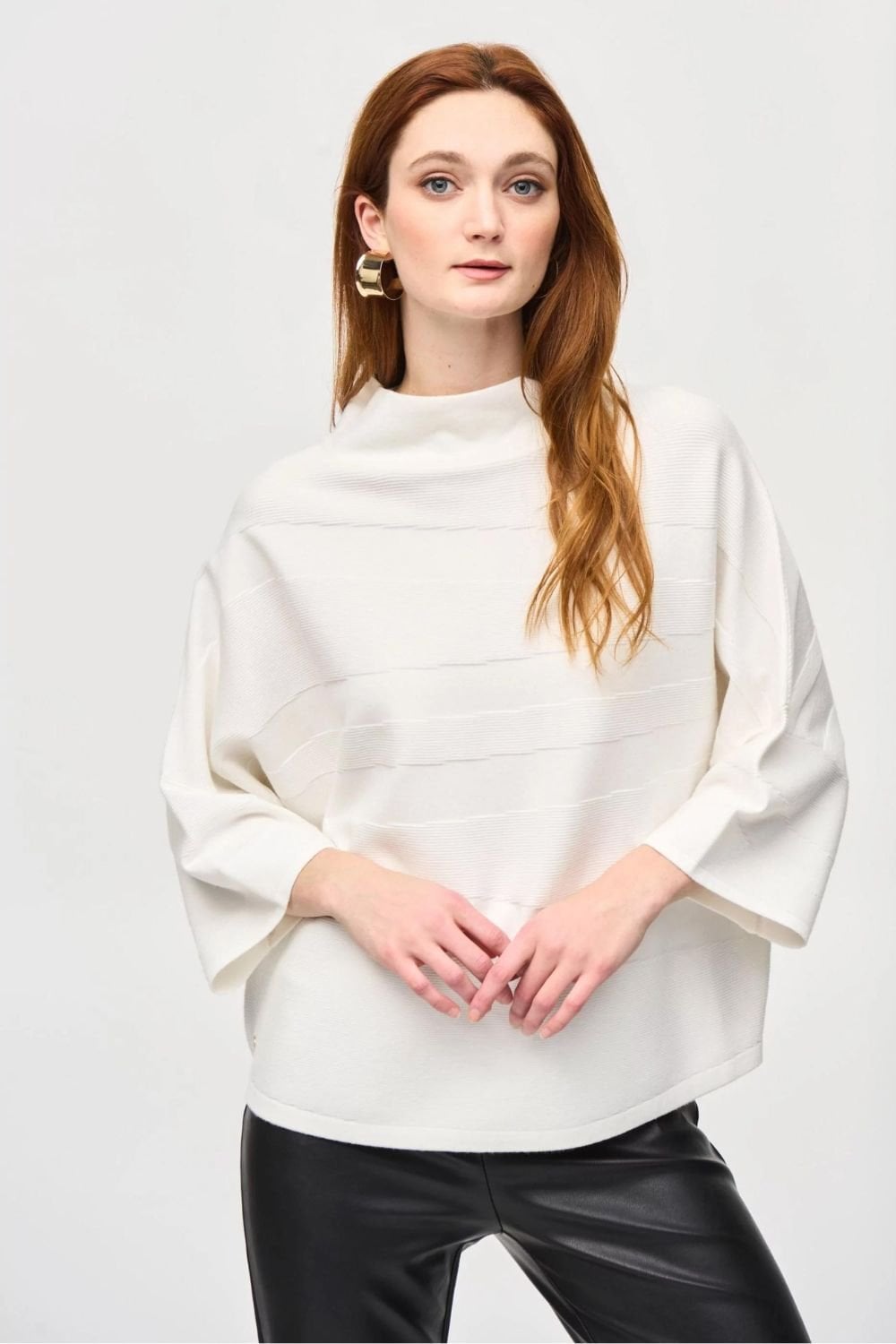 COWL NECK BOXY TOP | COL=BLACK,VANILLA