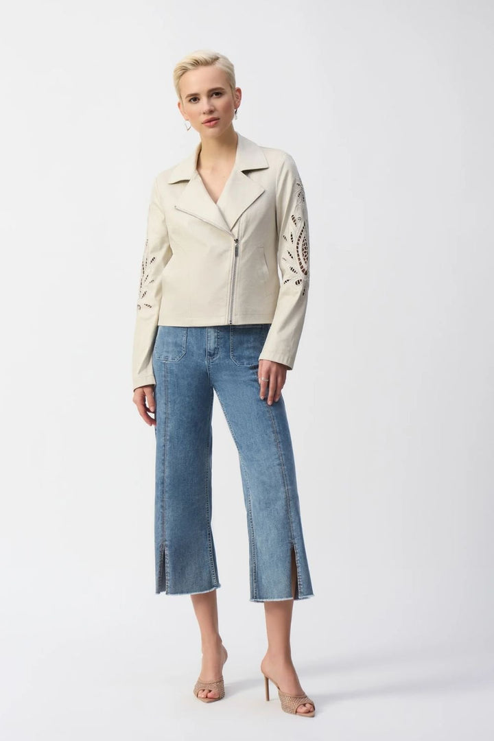 FAUX SUEDE CUT OUT JACKET | COL=MOON STONE