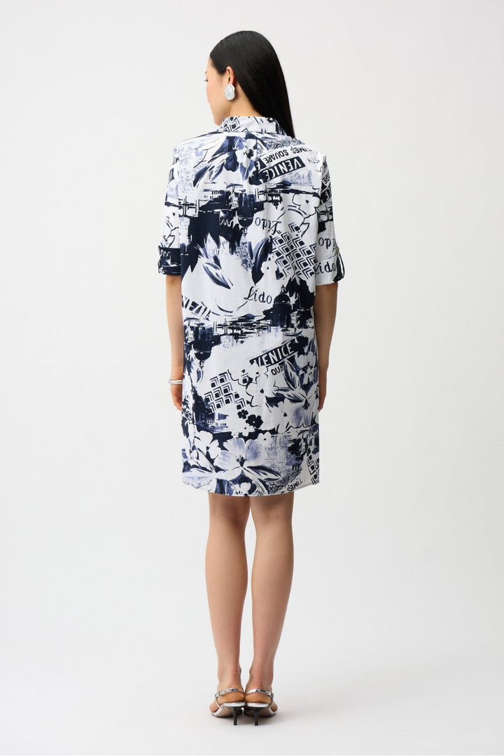 FLORAL ABSTRACT SHIRT DRESS | COL=MIX