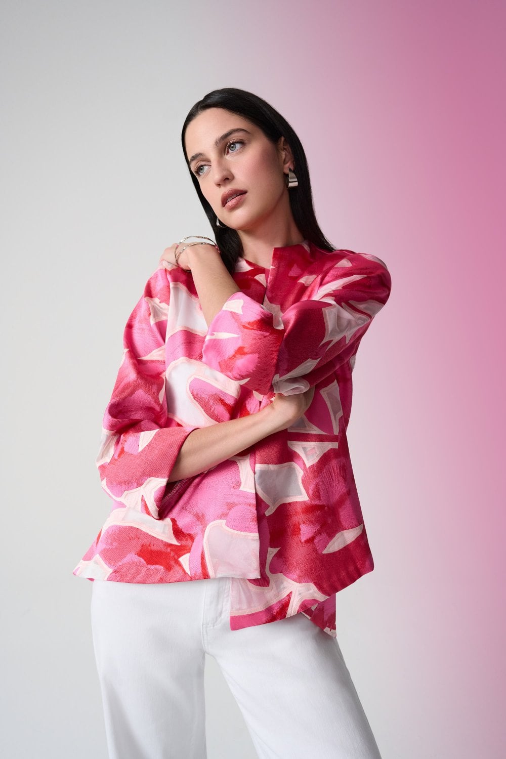 FLORAL BUTTON JACKET | COL=PINK