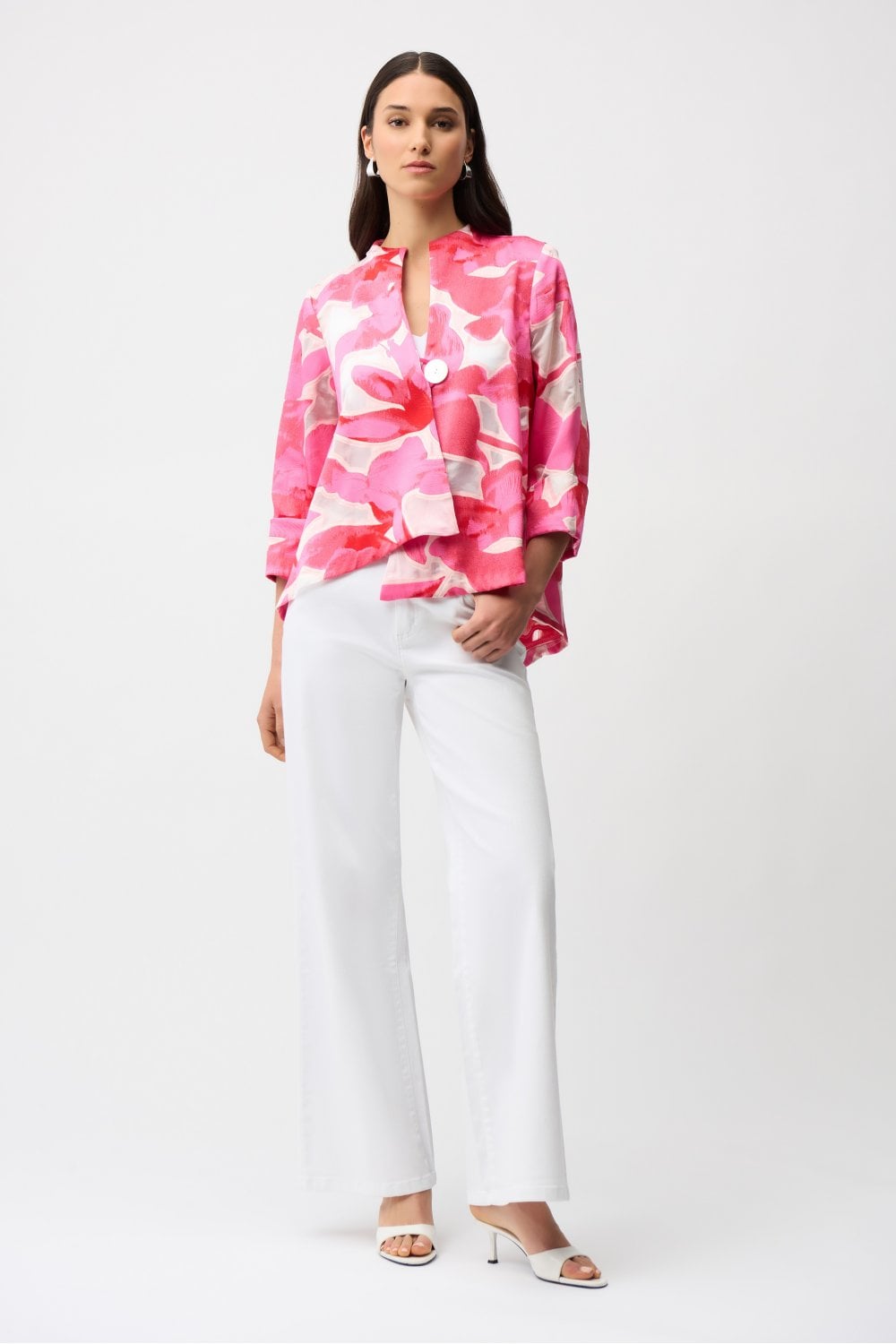 FLORAL BUTTON JACKET | COL=PINK