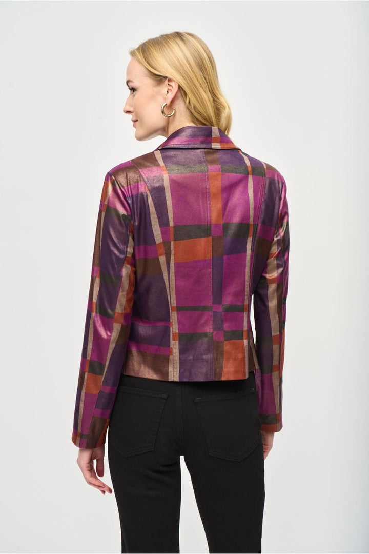 GEOMETRIC FAUX SUEDE JACKET | COL=MULTI