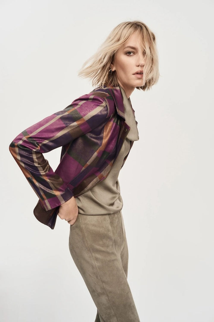 GEOMETRIC FAUX SUEDE JACKET | COL=MULTI