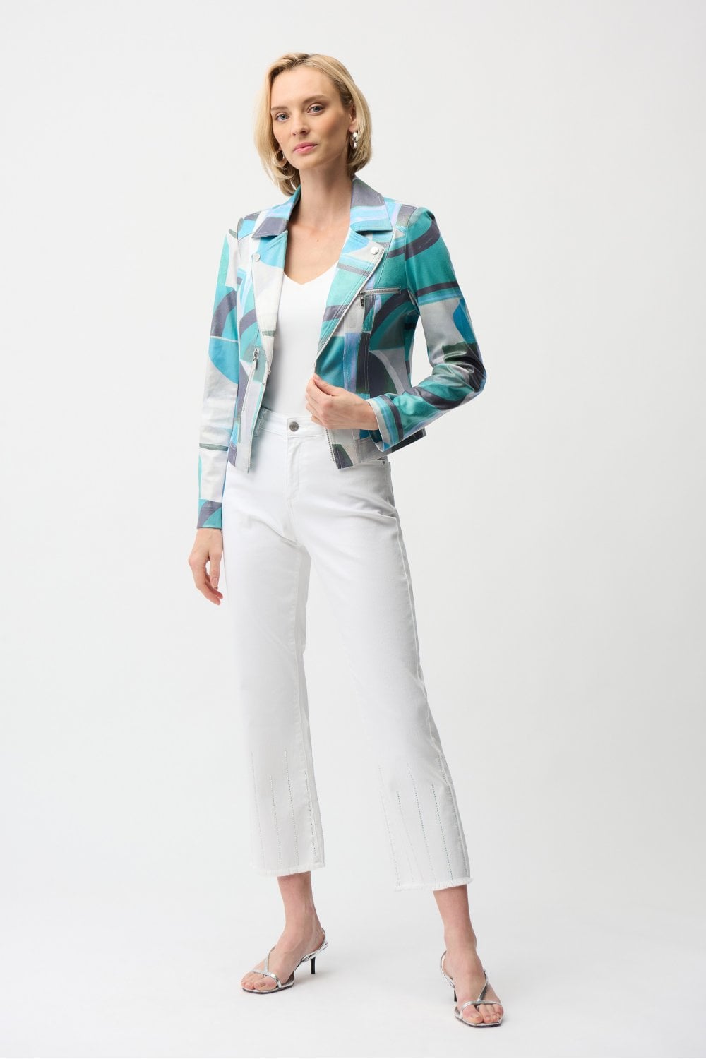 GEOMETRIC FITTED JACKET | COL=MULTI