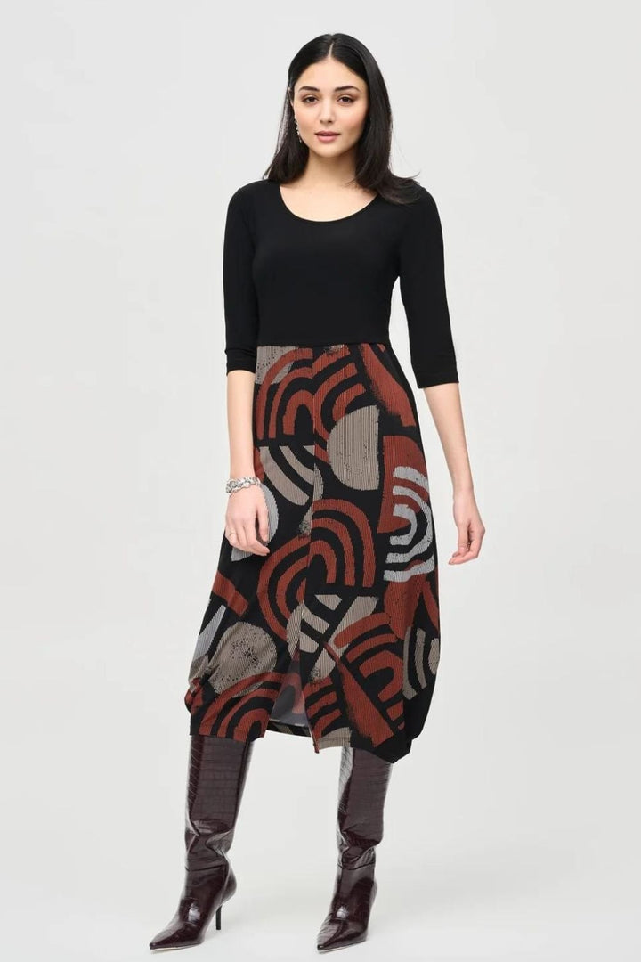 GEOMETRIC PRINT DRESS | COL=MULTI