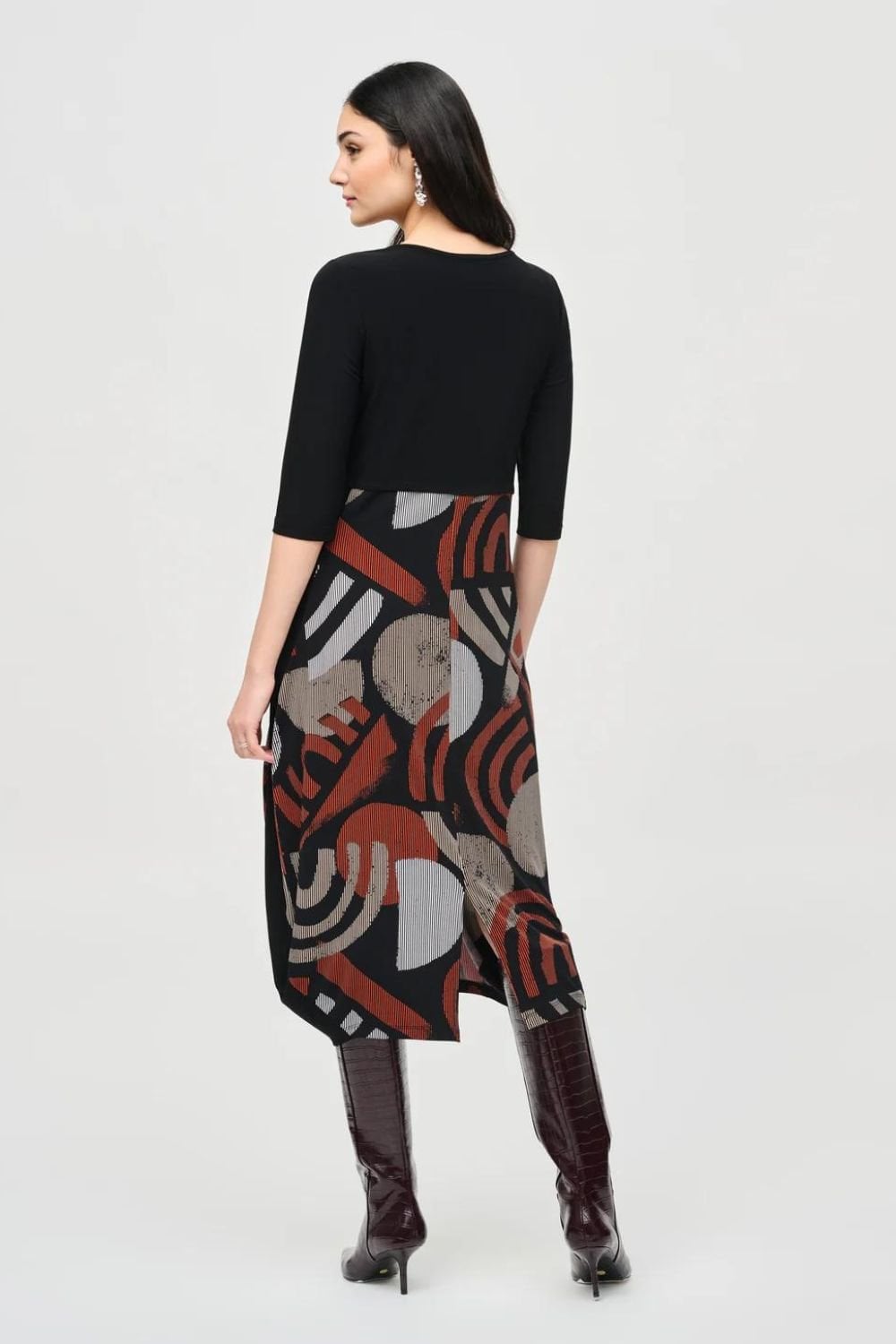 GEOMETRIC PRINT DRESS | COL=MULTI